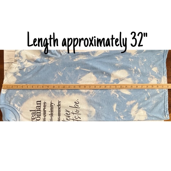 Gildan SoftStyle Women’s “A Real Woman” Bleached Tie-Dye Tee (Size 3XL) - Picture 8 of 8